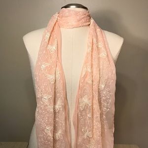 Set of 2 peach colored scarves